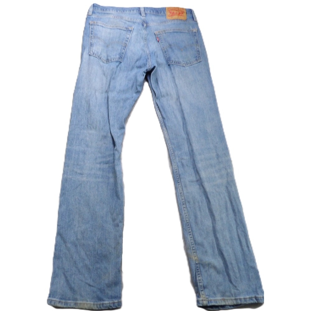 Levi's 513 Slim Straight Jeans Men W31xL32 Light Wash Blue Denim Cotton Classic